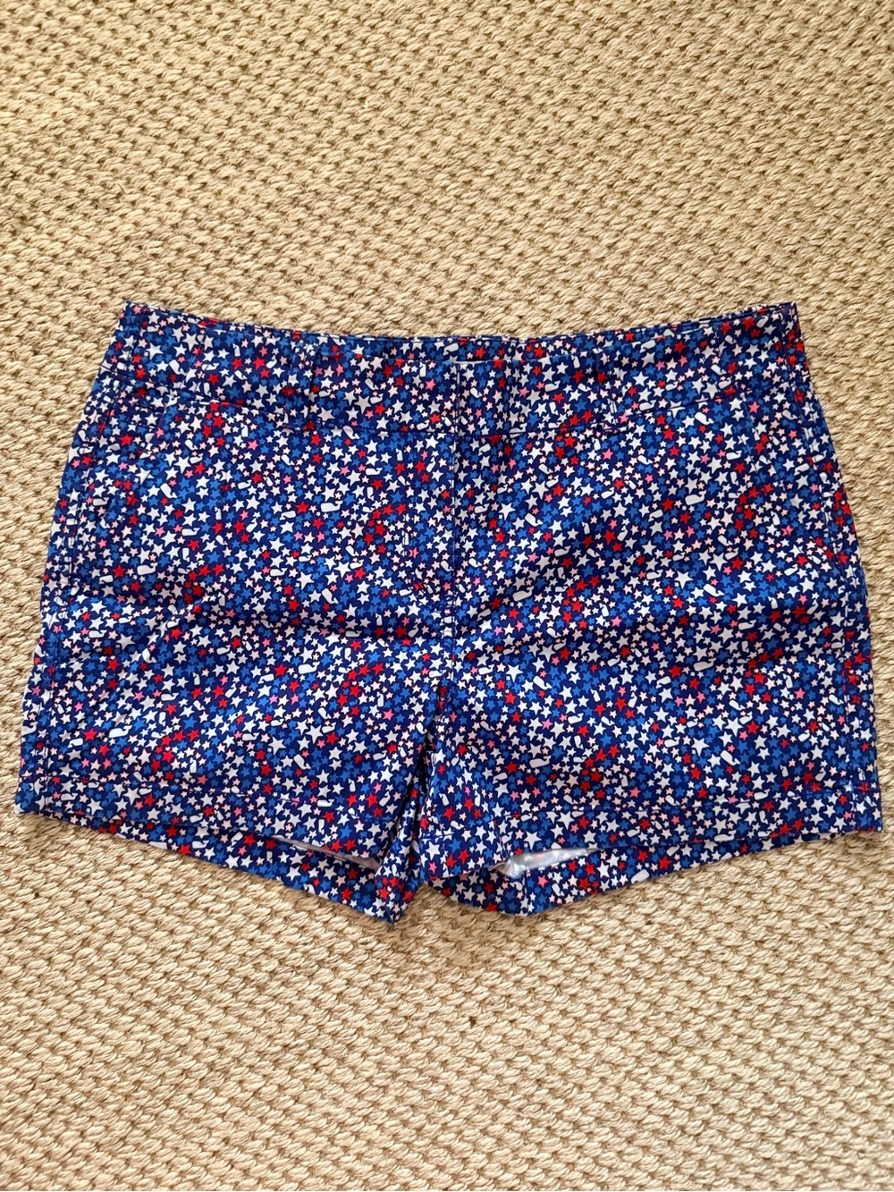 Vineyard Vines Red White and Blue Star-Print Bike Shorts